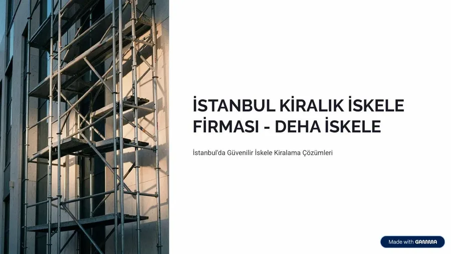 Deha İskele firma tanıtım dosyasının kapak sayfası