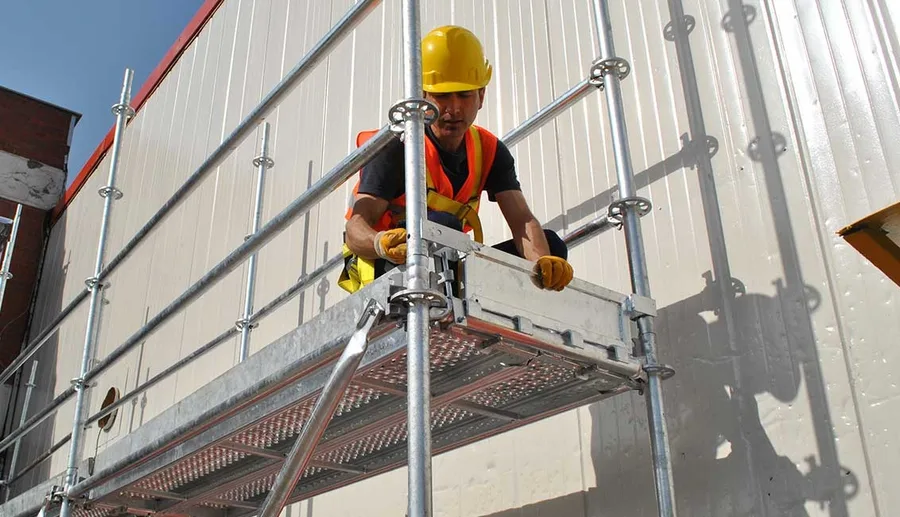Flanşlı iskele sisteminin rozet bağlantı detayı